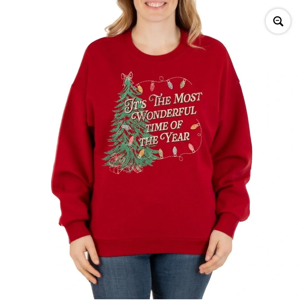 Ladies state of mind  most wonderful time of the year holiday sweatshirt - Picture 2 of 8